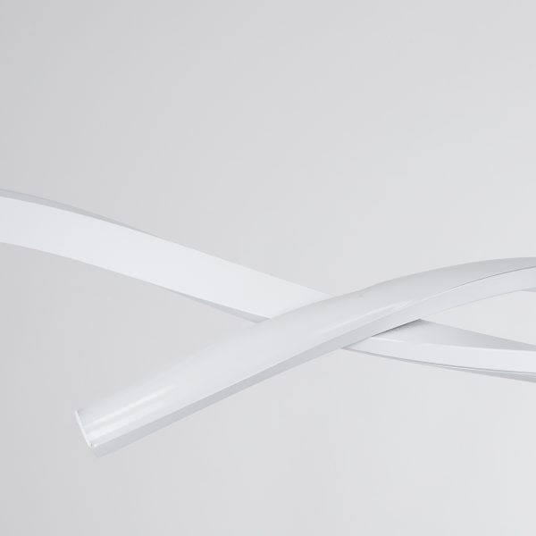 MORALES 61276 Κρεμαστό Φωτιστικό Οροφής Design LED CCT 54W 6048lm 200° AC 220-240V - Εναλλαγή Φωτισμού μέσω Τηλεχειριστηρίου All In One Ψυχρό 6000k+Φυσικό 4500k+Θερμό 2700k Dimmable Μ90 x Π14 x Υ14cm - Λευκό - 3 Years Warranty - Image 5