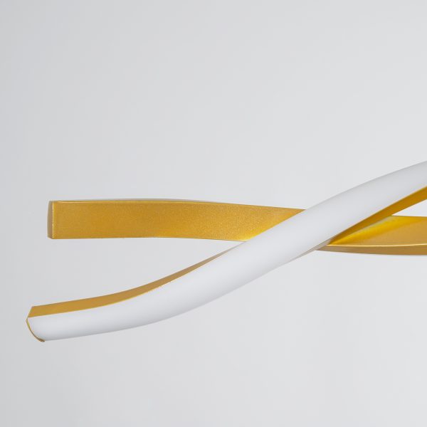 MORALES 61278 Κρεμαστό Φωτιστικό Οροφής Design LED CCT 54W 6048lm 200° AC 220-240V - Εναλλαγή Φωτισμού μέσω Τηλεχειριστηρίου All In One Ψυχρό 6000k+Φυσικό 4500k+Θερμό 2700k Dimmable Μ90 x Π14 x Υ14cm - Χρυσό Πλατίνα - 3 Years Warranty - Image 5