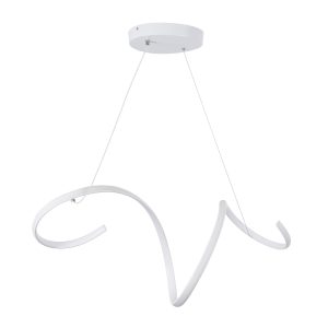 SPIRALE 61284 Κρεμαστό Φωτιστικό Οροφής Design LED CCT 75W 8400lm 300° AC 220-240V – Εναλλαγή Φωτισμού μέσω Τηλεχειριστηρίου All In One Ψυχρό 6000k+Φυσικό 4500k+Θερμό 2700k Dimmable Μ72 x Π25 x Υ30cm – Λευκό – 3 Years Warranty