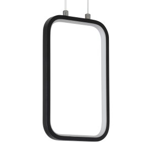 DEROBA 61298 Κρεμαστό Φωτιστικό Οροφής Linear Design LED CCT 12W 1320lm 360° AC 220-240V – Εναλλαγή Φωτισμού μέσω Διακόπτη On/Off All In One Ψυχρό 6000k+Φυσικό 4500k+Θερμό 2700k Μ16 x Π1.6 x Υ25.5cm – Μαύρο – 3 Years Warranty