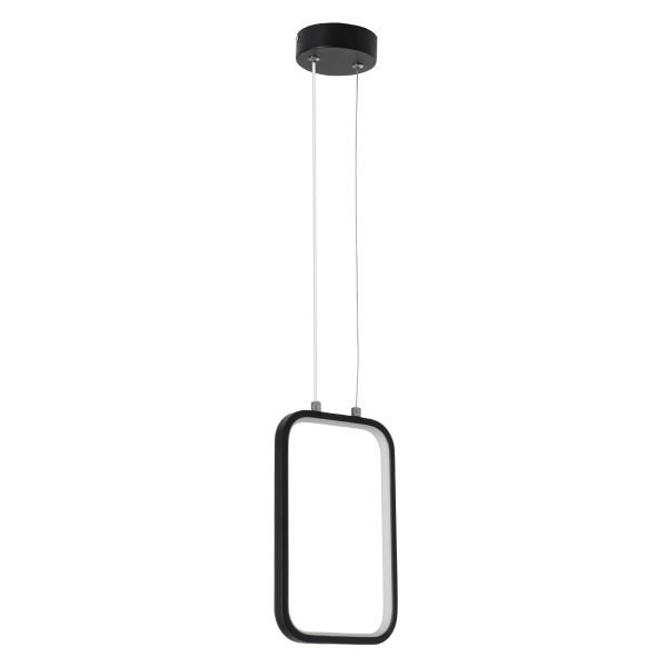 DEROBA 61298 Κρεμαστό Φωτιστικό Οροφής Linear Design LED CCT 12W 1320lm 360° AC 220-240V - Εναλλαγή Φωτισμού μέσω Διακόπτη On/Off All In One Ψυχρό 6000k+Φυσικό 4500k+Θερμό 2700k Μ16 x Π1.6 x Υ25.5cm - Μαύρο - 3 Years Warranty - Image 3