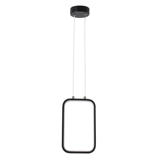 DEROBA 61298 Κρεμαστό Φωτιστικό Οροφής Linear Design LED CCT 12W 1320lm 360° AC 220-240V - Εναλλαγή Φωτισμού μέσω Διακόπτη On/Off All In One Ψυχρό 6000k+Φυσικό 4500k+Θερμό 2700k Μ16 x Π1.6 x Υ25.5cm - Μαύρο - 3 Years Warranty - Image 4