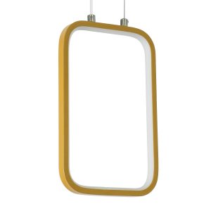NEROBA 61301 Κρεμαστό Φωτιστικό Οροφής Linear Design LED CCT 12W 1320lm 360° AC 220-240V – Εναλλαγή Φωτισμού μέσω Διακόπτη On/Off All In One Ψυχρό 6000k+Φυσικό 4500k+Θερμό 2700k Μ16 x Π1.6 x Υ25.5cm – Χρυσό Βούρτσας – 3 Years Warranty