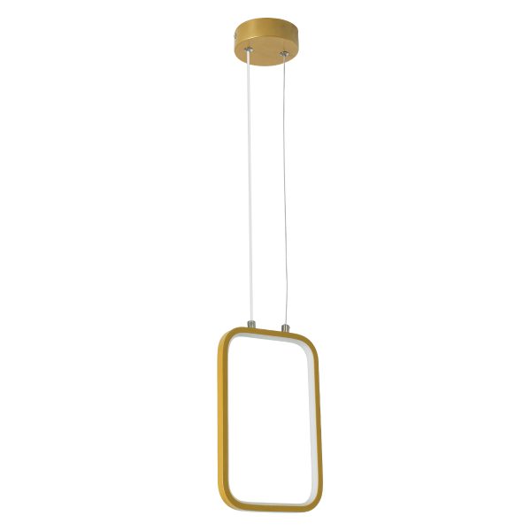 NEROBA 61301 Κρεμαστό Φωτιστικό Οροφής Linear Design LED CCT 12W 1320lm 360° AC 220-240V - Εναλλαγή Φωτισμού μέσω Διακόπτη On/Off All In One Ψυχρό 6000k+Φυσικό 4500k+Θερμό 2700k Μ16 x Π1.6 x Υ25.5cm - Χρυσό Βούρτσας - 3 Years Warranty - Image 3
