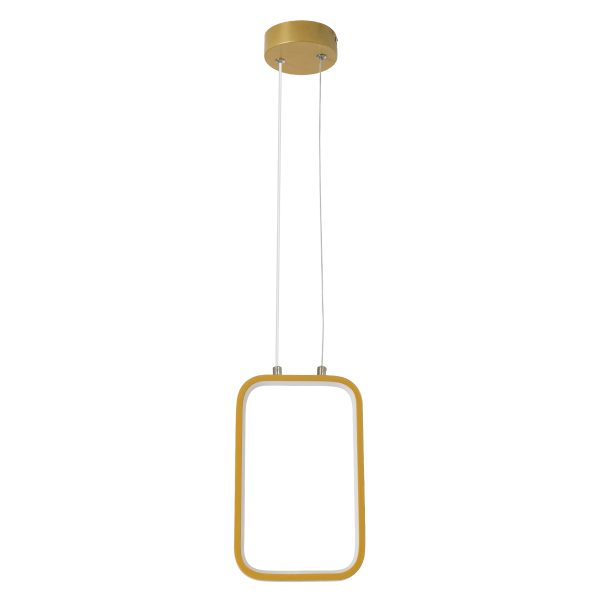 NEROBA 61301 Κρεμαστό Φωτιστικό Οροφής Linear Design LED CCT 12W 1320lm 360° AC 220-240V - Εναλλαγή Φωτισμού μέσω Διακόπτη On/Off All In One Ψυχρό 6000k+Φυσικό 4500k+Θερμό 2700k Μ16 x Π1.6 x Υ25.5cm - Χρυσό Βούρτσας - 3 Years Warranty - Image 4