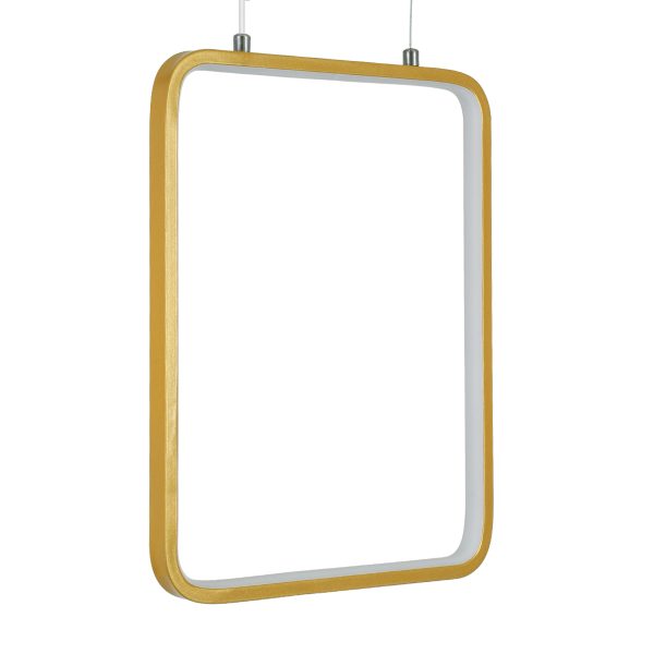 NEROBA 61305 Κρεμαστό Φωτιστικό Οροφής Linear Design LED CCT 18W 1980lm 360° AC 220-240V - Εναλλαγή Φωτισμού μέσω Διακόπτη On/Off All In One Ψυχρό 6000k+Φυσικό 4500k+Θερμό 2700k Μ29 x Π2 x Υ36cm - Χρυσό Βούρτσας - 3 Years Warranty - Image 2