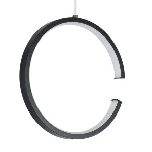 CEROBA 61306 Κρεμαστό Φωτιστικό Οροφής Linear Design LED CCT 12W 1320lm 360° AC 220-240V – Εναλλαγή Φωτισμού μέσω Διακόπτη On/Off All In One Ψυχρό 6000k+Φυσικό 4500k+Θερμό 2700k Φ22 x Π2cm – Μαύρο – 3 Years Warranty
