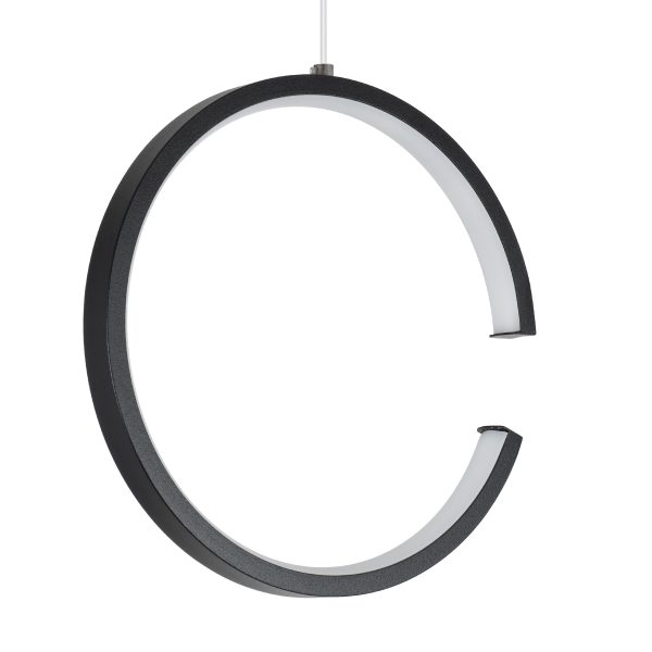 CEROBA 61306 Κρεμαστό Φωτιστικό Οροφής Linear Design LED CCT 12W 1320lm 360° AC 220-240V - Εναλλαγή Φωτισμού μέσω Διακόπτη On/Off All In One Ψυχρό 6000k+Φυσικό 4500k+Θερμό 2700k Φ22 x Π2cm - Μαύρο - 3 Years Warranty - Image 2
