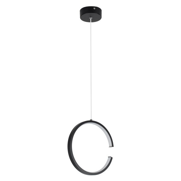 CEROBA 61306 Κρεμαστό Φωτιστικό Οροφής Linear Design LED CCT 12W 1320lm 360° AC 220-240V - Εναλλαγή Φωτισμού μέσω Διακόπτη On/Off All In One Ψυχρό 6000k+Φυσικό 4500k+Θερμό 2700k Φ22 x Π2cm - Μαύρο - 3 Years Warranty - Image 3