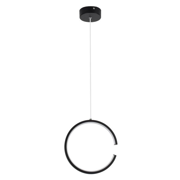 CEROBA 61306 Κρεμαστό Φωτιστικό Οροφής Linear Design LED CCT 12W 1320lm 360° AC 220-240V - Εναλλαγή Φωτισμού μέσω Διακόπτη On/Off All In One Ψυχρό 6000k+Φυσικό 4500k+Θερμό 2700k Φ22 x Π2cm - Μαύρο - 3 Years Warranty - Image 4