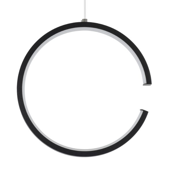 CEROBA 61306 Κρεμαστό Φωτιστικό Οροφής Linear Design LED CCT 12W 1320lm 360° AC 220-240V - Εναλλαγή Φωτισμού μέσω Διακόπτη On/Off All In One Ψυχρό 6000k+Φυσικό 4500k+Θερμό 2700k Φ22 x Π2cm - Μαύρο - 3 Years Warranty - Image 5