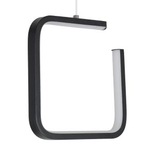CEROBA 61308 Κρεμαστό Φωτιστικό Οροφής Linear Design LED CCT 12W 1320lm 360° AC 220-240V – Εναλλαγή Φωτισμού μέσω Διακόπτη On/Off All In One Ψυχρό 6000k+Φυσικό 4500k+Θερμό 2700k Μ22 x Π2 x Υ22cm – Μαύρο – 3 Years Warranty