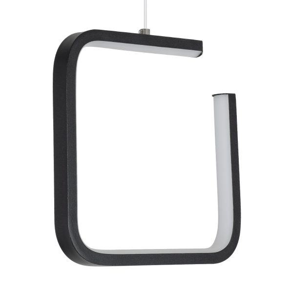 CEROBA 61308 Κρεμαστό Φωτιστικό Οροφής Linear Design LED CCT 12W 1320lm 360° AC 220-240V - Εναλλαγή Φωτισμού μέσω Διακόπτη On/Off All In One Ψυχρό 6000k+Φυσικό 4500k+Θερμό 2700k Μ22 x Π2 x Υ22cm - Μαύρο - 3 Years Warranty - Image 2