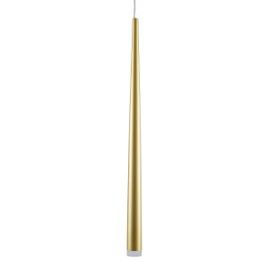 TEARS 61310 Κρεμαστό Φωτιστικό Οροφής Design LED CCT 3W 330lm 180° AC 220-240V – Εναλλαγή Φωτισμού μέσω Διακόπτη On/Off All In One Ψυχρό 6000k+Φυσικό 4500k+Θερμό 2700k Φ3.2 x Υ51.5cm – Χρυσό Βούρτσας – 3 Years Warranty