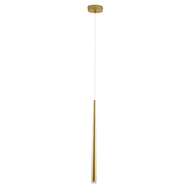 TEARS 61310 Κρεμαστό Φωτιστικό Οροφής Design LED CCT 3W 330lm 180° AC 220-240V - Εναλλαγή Φωτισμού μέσω Διακόπτη On/Off All In One Ψυχρό 6000k+Φυσικό 4500k+Θερμό 2700k Φ3.2 x Υ51.5cm - Χρυσό Βούρτσας - 3 Years Warranty - Image 2