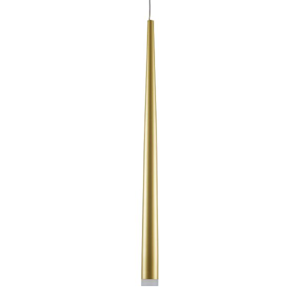 TEARS 61310 Κρεμαστό Φωτιστικό Οροφής Design LED CCT 3W 330lm 180° AC 220-240V - Εναλλαγή Φωτισμού μέσω Διακόπτη On/Off All In One Ψυχρό 6000k+Φυσικό 4500k+Θερμό 2700k Φ3.2 x Υ51.5cm - Χρυσό Βούρτσας - 3 Years Warranty - Image 3