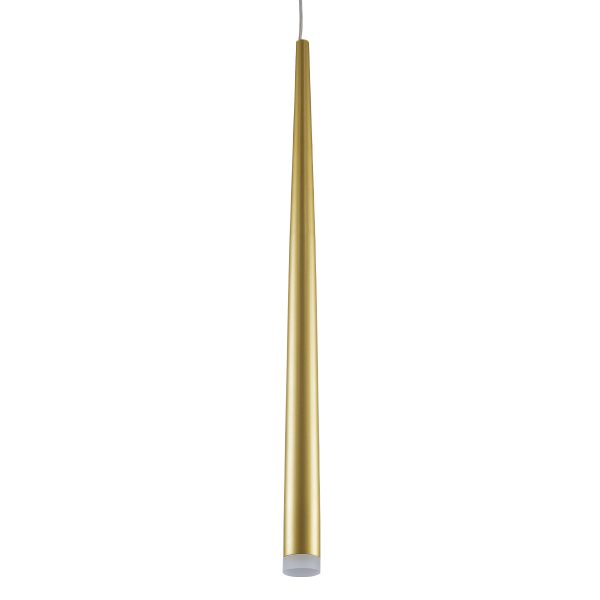 TEARS 61310 Κρεμαστό Φωτιστικό Οροφής Design LED CCT 3W 330lm 180° AC 220-240V - Εναλλαγή Φωτισμού μέσω Διακόπτη On/Off All In One Ψυχρό 6000k+Φυσικό 4500k+Θερμό 2700k Φ3.2 x Υ51.5cm - Χρυσό Βούρτσας - 3 Years Warranty - Image 4
