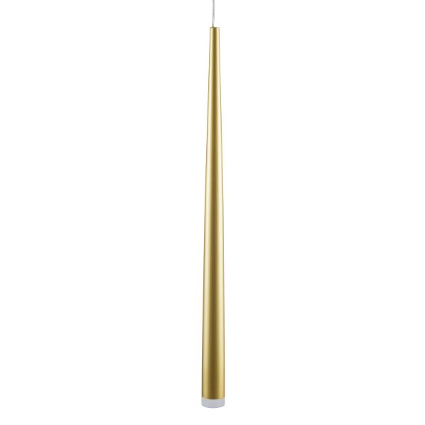 TEARS 61312 Κρεμαστό Φωτιστικό Οροφής Design LED CCT 21W 2310lm 180° AC 220-240V - Εναλλαγή Φωτισμού μέσω Τηλεχειριστηρίου All In One Ψυχρό 6000k+Φυσικό 4500k+Θερμό 2700k Dimmable Μ70 x Π3.2 x Υ60cm - Χρυσό Βούρτσας - 3 Years Warranty - Image 5