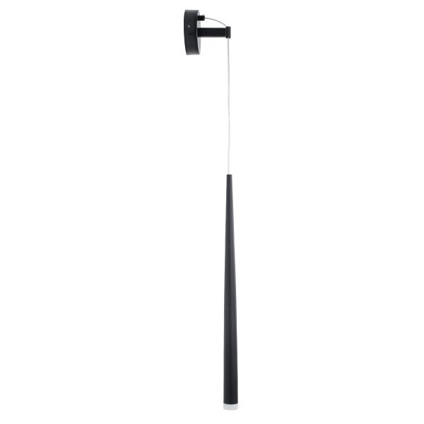 TEARS 61315 Φωτιστικό Τοίχου - Απλίκα Design LED CCT 3W 330lm 180° AC 220-240V - Εναλλαγή Φωτισμού μέσω Διακόπτη On/Off All In One Ψυχρό 6000k+Φυσικό 4500k+Θερμό 2700k Φ3.2 x Υ51.5cm - Μαύρο - 3 Years Warranty - Image 3