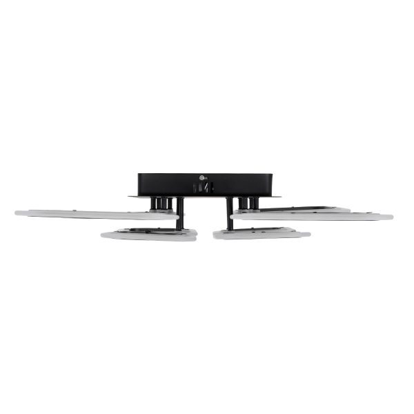 ROYAL-S 61325 Φωτιστικό Οροφής Design LED CCT 135W 16200lm 360° AC 220-240V - Εναλλαγή Φωτισμού μέσω Τηλεχειριστηρίου All In One Ψυχρό 6000k+Φυσικό 4500k+Θερμό 2700k Dimmable Μ58.5 x Π58.5 x Υ12cm - Μαύρο - 3 Years Warranty - Image 4
