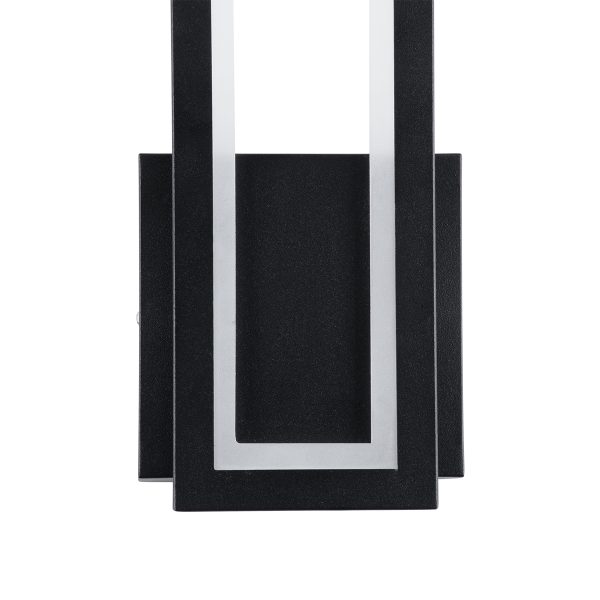 TIARA 61327 Φωτιστικό Τοίχου - Απλίκα Design LED CCT 12W 1440lm 360° AC 220-240V - Εναλλαγή Φωτισμού μέσω Διακόπτη On/Off All In One Ψυχρό 6000k+Φυσικό 4500k+Θερμό 2700k Μ12.5 x Π4 x Υ32cm - Μαύρο - 3 Years Warranty - Image 5