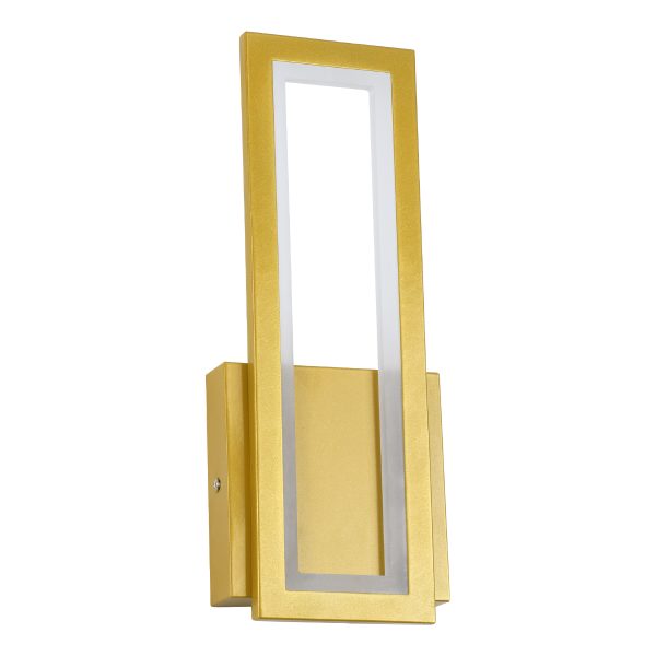 TIARA 61328 Φωτιστικό Τοίχου - Απλίκα Design LED CCT 12W 1440lm 360° AC 220-240V - Εναλλαγή Φωτισμού μέσω Διακόπτη On/Off All In One Ψυχρό 6000k+Φυσικό 4500k+Θερμό 2700k Μ12.5 x Π4 x Υ32cm - Χρυσό - 3 Years Warranty - Image 2