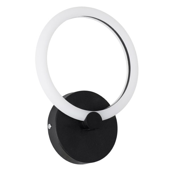 MATILDA 61339 Φωτιστικό Τοίχου - Απλίκα Design LED CCT 8W 960lm 360° AC 220-240V - Εναλλαγή Φωτισμού μέσω Διακόπτη On/Off All In One Ψυχρό 6000k+Φυσικό 4500k+Θερμό 2700k Μ20 x Π5 x Υ25.5cm - Μαύρο - 3 Years Warranty - Image 2