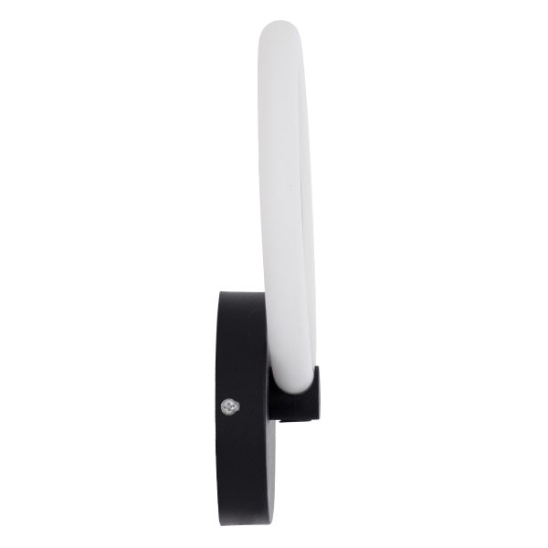 MATILDA 61339 Φωτιστικό Τοίχου - Απλίκα Design LED CCT 8W 960lm 360° AC 220-240V - Εναλλαγή Φωτισμού μέσω Διακόπτη On/Off All In One Ψυχρό 6000k+Φυσικό 4500k+Θερμό 2700k Μ20 x Π5 x Υ25.5cm - Μαύρο - 3 Years Warranty - Image 4