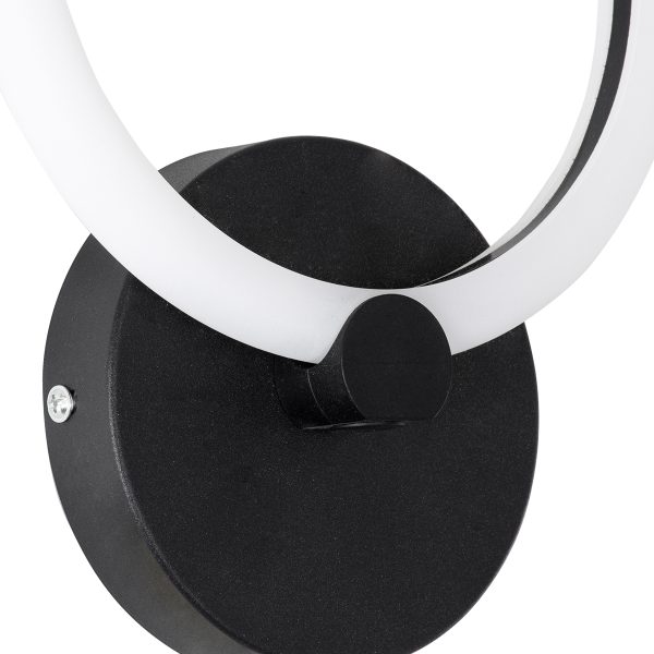 MATILDA 61339 Φωτιστικό Τοίχου - Απλίκα Design LED CCT 8W 960lm 360° AC 220-240V - Εναλλαγή Φωτισμού μέσω Διακόπτη On/Off All In One Ψυχρό 6000k+Φυσικό 4500k+Θερμό 2700k Μ20 x Π5 x Υ25.5cm - Μαύρο - 3 Years Warranty - Image 5