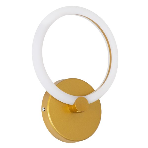 MATILDA 61340 Φωτιστικό Τοίχου - Απλίκα Design LED CCT 8W 960lm 360° AC 220-240V - Εναλλαγή Φωτισμού μέσω Διακόπτη On/Off All In One Ψυχρό 6000k+Φυσικό 4500k+Θερμό 2700k Μ20 x Π5 x Υ25.5cm - Χρυσό - 3 Years Warranty - Image 2