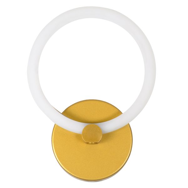 MATILDA 61340 Φωτιστικό Τοίχου - Απλίκα Design LED CCT 8W 960lm 360° AC 220-240V - Εναλλαγή Φωτισμού μέσω Διακόπτη On/Off All In One Ψυχρό 6000k+Φυσικό 4500k+Θερμό 2700k Μ20 x Π5 x Υ25.5cm - Χρυσό - 3 Years Warranty - Image 3