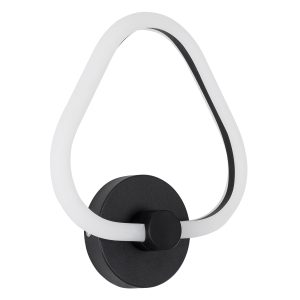 REGINA 61341 Φωτιστικό Τοίχου – Απλίκα Design LED CCT 8W 960lm 360° AC 220-240V – Εναλλαγή Φωτισμού μέσω Διακόπτη On/Off All In One Ψυχρό 6000k+Φυσικό 4500k+Θερμό 2700k Μ25 x Π7 x Υ28.5cm – Μαύρο – 3 Years Warranty