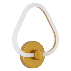 REGINA 61342 Φωτιστικό Τοίχου – Απλίκα Design LED CCT 8W 960lm 360° AC 220-240V – Εναλλαγή Φωτισμού μέσω Διακόπτη On/Off All In One Ψυχρό 6000k+Φυσικό 4500k+Θερμό 2700k Μ25 x Π7 x Υ28.5cm – Χρυσό – 3 Years Warranty