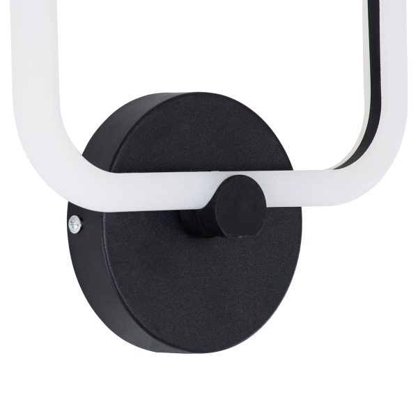 ELIZA 61343 Φωτιστικό Τοίχου - Απλίκα Design LED CCT 8W 960lm 360° AC 220-240V - Εναλλαγή Φωτισμού μέσω Διακόπτη On/Off All In One Ψυχρό 6000k+Φυσικό 4500k+Θερμό 2700k Μ22 x Π5 x Υ28.5cm - Μαύρο - 3 Years Warranty - Image 5