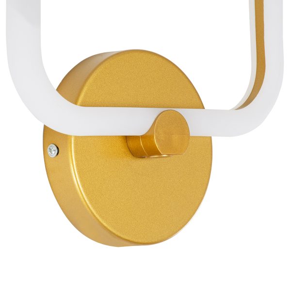 ELIZA 61344 Φωτιστικό Τοίχου - Απλίκα Design LED CCT 8W 960lm 360° AC 220-240V - Εναλλαγή Φωτισμού μέσω Διακόπτη On/Off All In One Ψυχρό 6000k+Φυσικό 4500k+Θερμό 2700k Μ22 x Π5 x Υ28.5cm - Χρυσό - 3 Years Warranty - Image 5