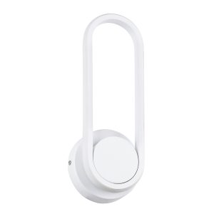 DALLAS 61346 Φωτιστικό Τοίχου – Απλίκα Design LED CCT 12W 1440lm 360° AC 220-240V – Εναλλαγή Φωτισμού μέσω Διακόπτη On/Off All In One Ψυχρό 6000k+Φυσικό 4500k+Θερμό 2700k Μ12 x Π6.5 x Υ32cm – Λευκό – 3 Years Warranty