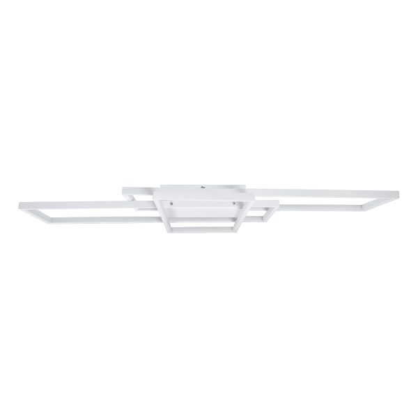 QUADRA 61389 Φωτιστικό Οροφής Design LED CCT 120W 14400lm 120° AC 220-240V - Εναλλαγή Φωτισμού μέσω Τηλεχειριστηρίου All In One Ψυχρό 6000k+Φυσικό 4500k+Θερμό 2700k Dimmable Μ105 x Π60 x Υ9cm - Λευκό - 3 Years Warranty - Image 3
