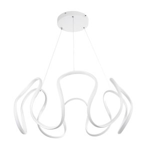 TARANTULA 61395 Κρεμαστό Φωτιστικό Οροφής Design LED CCT 120W 13440lm 300° AC 220-240V – Εναλλαγή Φωτισμού μέσω Τηλεχειριστηρίου All In One Ψυχρό 6000k+Φυσικό 4500k+Θερμό 2700k Dimmable Φ78 x Υ31.5cm – Λευκό – 3 Years Warranty