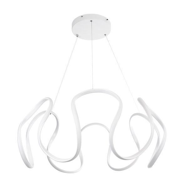TARANTULA 61395 Κρεμαστό Φωτιστικό Οροφής Design LED CCT 120W 13440lm 300° AC 220-240V - Εναλλαγή Φωτισμού μέσω Τηλεχειριστηρίου All In One Ψυχρό 6000k+Φυσικό 4500k+Θερμό 2700k Dimmable Φ78 x Υ31.5cm - Λευκό - 3 Years Warranty - Image 2