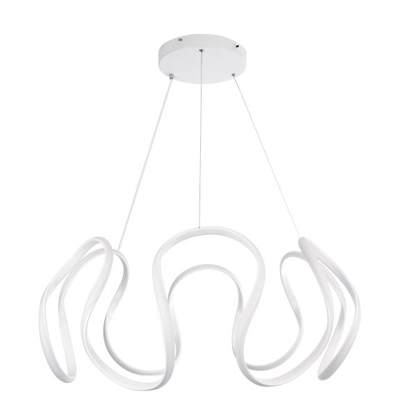 TARANTULA 61395 Κρεμαστό Φωτιστικό Οροφής Design LED CCT 120W 13440lm 300° AC 220-240V - Εναλλαγή Φωτισμού μέσω Τηλεχειριστηρίου All In One Ψυχρό 6000k+Φυσικό 4500k+Θερμό 2700k Dimmable Φ78 x Υ31.5cm - Λευκό - 3 Years Warranty - Image 4