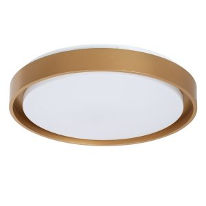 BARCHETTA 61399-S Πλαφονιέρα Οροφής LED CCT 72W 8306lm 120° AC 220-240V – Εναλλαγή Φωτισμού μέσω Τηλεχειριστηρίου All In One Ψυχρό 6000k+Φυσικό 4500k+Θερμό 2700k Dimmable Φ48cm – Χρυσό – 3 Years Warranty