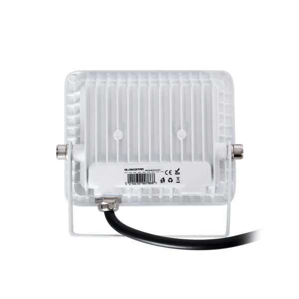 ATLAS 61405 Επαγγελματικός Προβολέας LED 10W 1200lm 120° AC 220-240V - Αδιάβροχος IP67 - Μ10 x Π2 x Υ8cm - Λευκό - Φυσικό Λευκό 4500K - LUMILEDS Chips - TÜV Rheinland Certified - 5 Years Warranty - Image 4