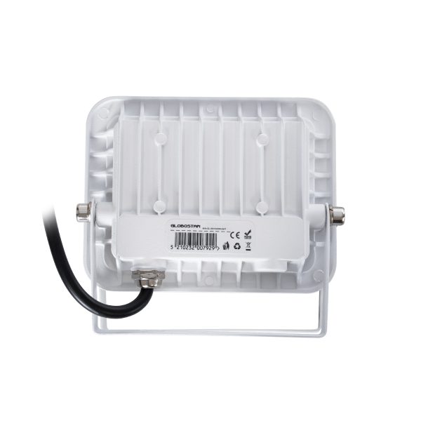 ATLAS 61408 Επαγγελματικός Προβολέας LED 20W 2400lm 120° AC 220-240V - Αδιάβροχος IP67 - Μ12 x Π2.5 x Υ9.5cm - Λευκό - Φυσικό Λευκό 4500K - LUMILEDS Chips - TÜV Rheinland Certified - 5 Years Warranty - Image 4