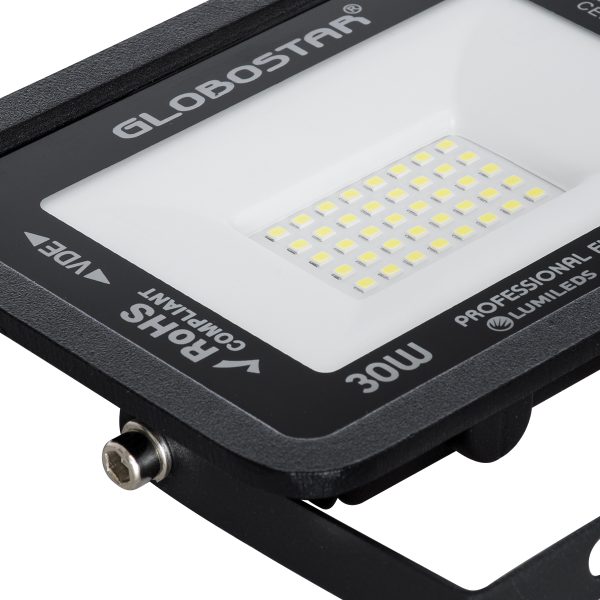 ATLAS 61416 Επαγγελματικός Προβολέας LED 30W 3750lm 120° AC 220-240V - Αδιάβροχος IP67 - Μ16 x Π2.5 x Υ12.5cm - Μαύρο - Ψυχρό Λευκό 6000K - LUMILEDS Chips - TÜV Rheinland Certified - 5 Years Warranty - Image 5