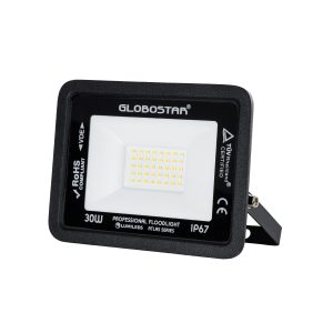 ATLAS 61417 Επαγγελματικός Προβολέας LED 30W 3600lm 120° AC 220-240V – Αδιάβροχος IP67 – Μ16 x Π2.5 x Υ12.5cm – Μαύρο – Φυσικό Λευκό 4500K – LUMILEDS Chips – TÜV Rheinland Certified – 5 Years Warranty