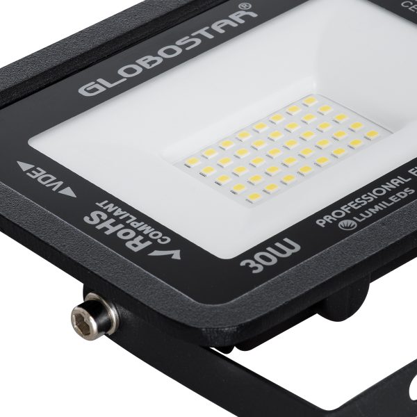 ATLAS 61417 Επαγγελματικός Προβολέας LED 30W 3600lm 120° AC 220-240V - Αδιάβροχος IP67 - Μ16 x Π2.5 x Υ12.5cm - Μαύρο - Φυσικό Λευκό 4500K - LUMILEDS Chips - TÜV Rheinland Certified - 5 Years Warranty - Image 5