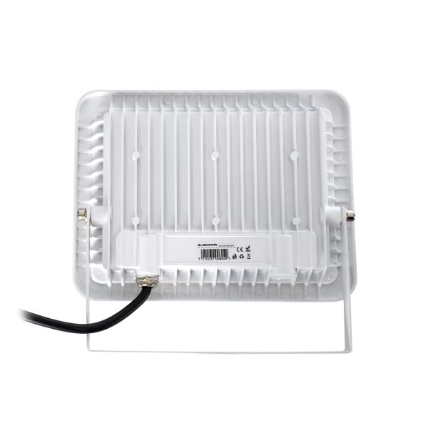 ATLAS 61421 Επαγγελματικός Προβολέας LED 50W 5750lm 120° AC 220-240V - Αδιάβροχος IP67 - Μ21 x Π3.5 x Υ16cm - Λευκό - Θερμό Λευκό 2700K - LUMILEDS Chips - TÜV Rheinland Certified - 5 Years Warranty - Image 4