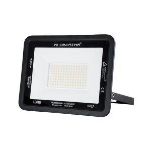 ATLAS 61427 Επαγγελματικός Προβολέας LED 100W 11500lm 120° AC 220-240V – Αδιάβροχος IP67 – Μ27 x Π4 x Υ21cm – Μαύρο – Θερμό Λευκό 2700K – LUMILEDS Chips – TÜV Rheinland Certified – 5 Years Warranty
