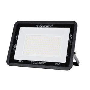 ATLAS 61430 Επαγγελματικός Προβολέας LED 150W 17250lm 120° AC 220-240V – Αδιάβροχος IP67 – Μ32 x Π4 x Υ23cm – Μαύρο – Θερμό Λευκό 2700K – LUMILEDS Chips – TÜV Rheinland Certified – 5 Years Warranty