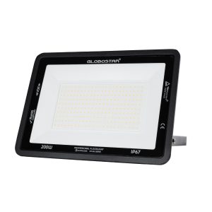 ATLAS 61433 Επαγγελματικός Προβολέας LED 200W 23000lm 120° AC 220-240V – Αδιάβροχος IP67 – Μ38 x Π4 x Υ28cm – Μαύρο – Θερμό Λευκό 2700K – LUMILEDS Chips – TÜV Rheinland Certified – 5 Years Warranty